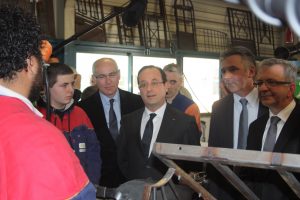 François Hollande lors d'une visite à Blois.