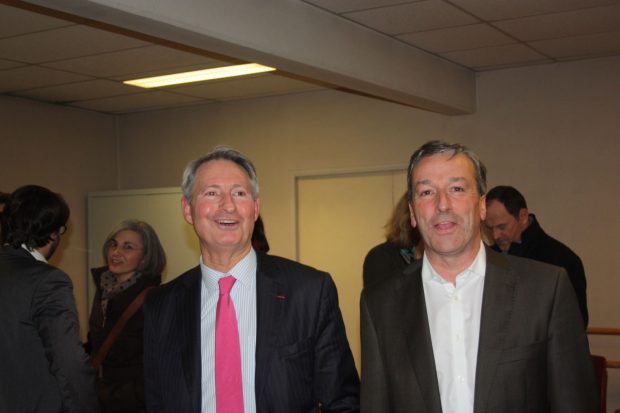 Philippe Vigier (UDI), à droite, en compagnie de Forent Montillot, président de l'UDI Loiret.