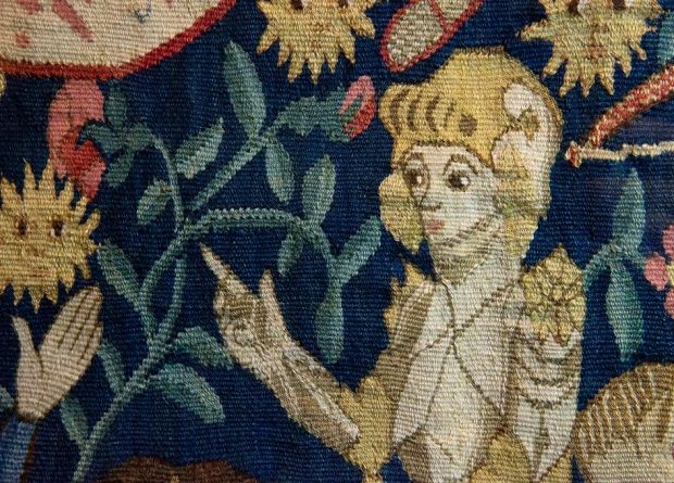 Tapisserie  de laine - Atelier de Bâle - vers 1490  (détail).