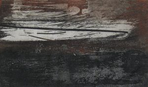 « Horizon de terre », eau forte et aquatinte, Marie Alloy
