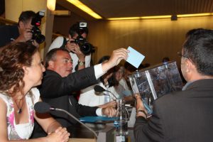 Le vote du futur maire.