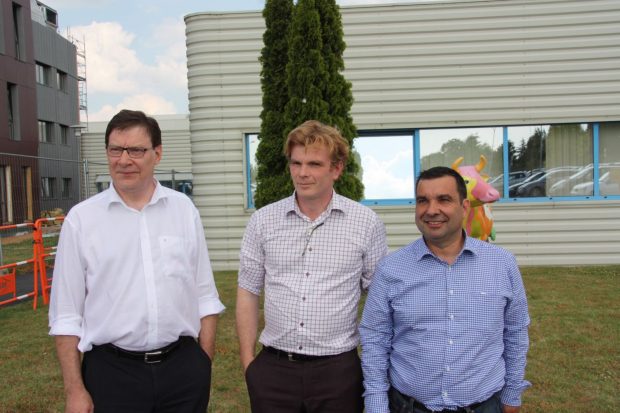 Marc Fesneau au centre avec Richard Ramos et Yves Clément.