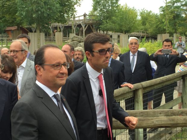 François Hollande et Rodolphe Delord à Beauval ©CHB