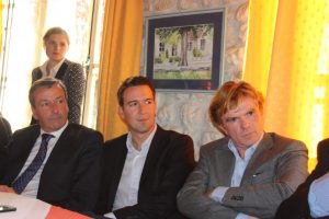 Le trio de droite et du centre, à la conquête de la région, Philippe Vigier, Guillaume Peltier et Marc Fesneau.