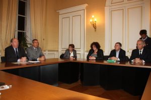 Aux côtés du préfet de région, Michel Jau, le procureur adjoint Alain Leroux, la députée Valérie Corre, Murielle Sauvegrain, Serge Grouard.