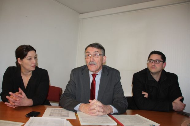 Philippe Chassier, entouré de Jeanne Beaulier et de Ludovic Marchetti.