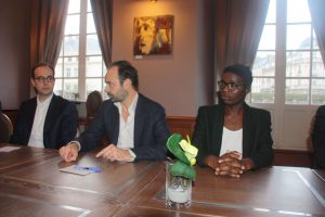 Avec une des créatrices de comité, Vincentine, l'étudiante.