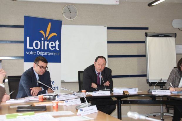 Hugues Saury (à droite), a vec le rapporteur du budget, Olivier Geffroy.