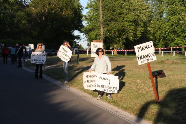Les manifestants de Culture O Centre.