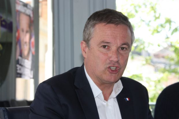 Nicolas Dupont-Aignan mercredi à Orléans.