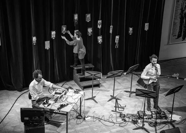 Simon Couratier, Mathilde Rabier, Samuel Archambault, et la poésie des enfants du Nuage en Pantalon photo Marie Line Bonneau