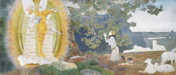 Louis-Maurice Boutet de Monvel (1850-1913) La Vision et l’Inspiration de Jeanne d’Arc, 1896 Huile sur toile - 266 x 600
