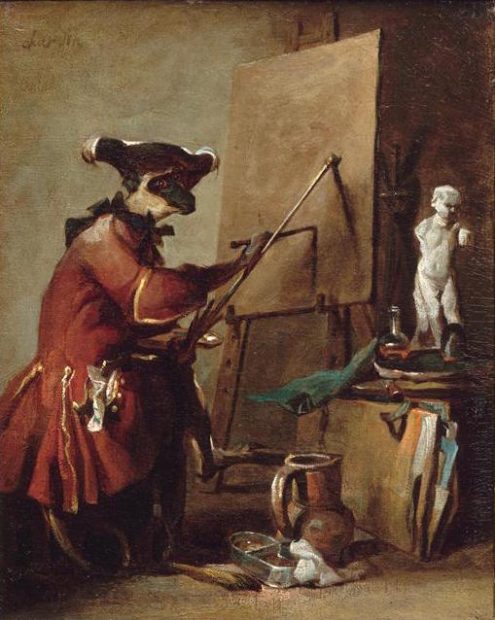 Jean-Siméon Chardin (1699-1779) Le Singe peintre Huile sur toile - 28,5 x 23,5 cm Chartres, Musée des Beaux-Arts Photo : RMN-GP/D. Arnaudet