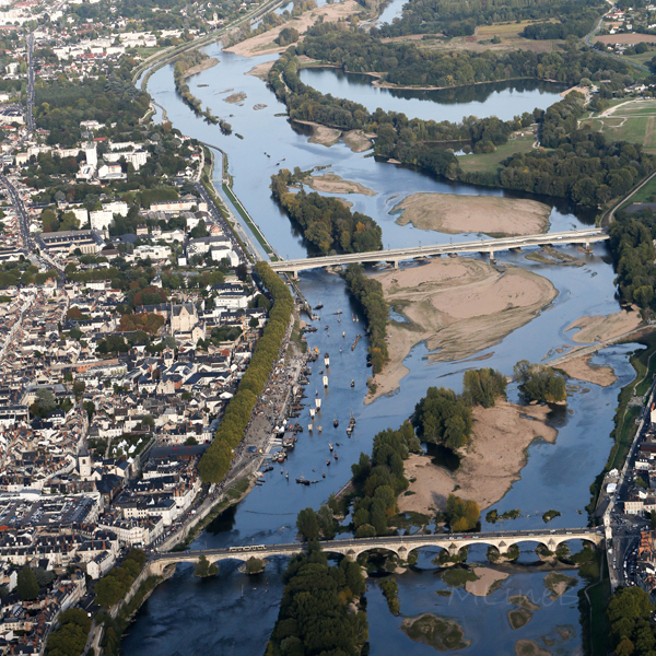 Vue aérienne de la Loire