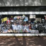 À l'occasion du Printemps de Bourges, en avril dernier, les expos de l'Antre Peaux étaient sorties de la friche industrielle avec le Collage des fiertés d'Estelle Prudent. Photo Magcentre