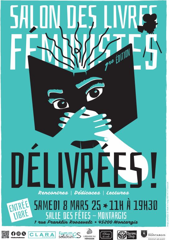Affiche officielle du salon des livre "Délivrées !".