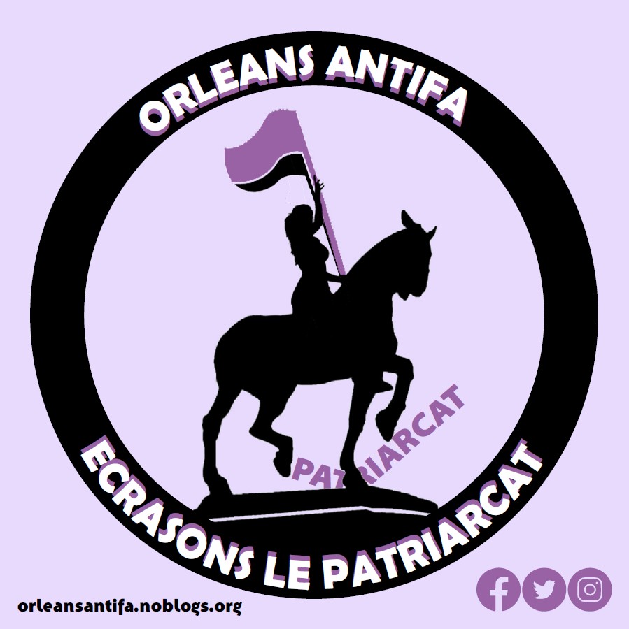 Autocollant créé et affiché dans les rues d'orléans par le Collectif Antifasciste d'Orléans. 