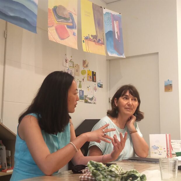 Agnès Domergue et Valérie Linder exposition librairie jaune citron Orléans