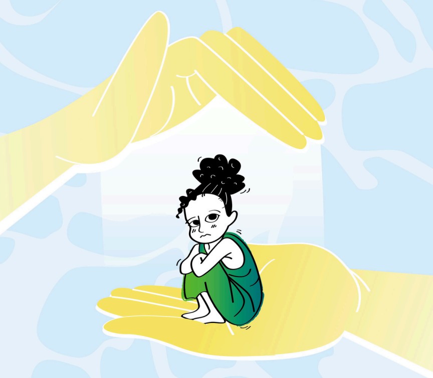 Illustration du baromètre des enfants à la rue 2025, réalisé par l'UNICEF France et la Fédération des Acteurs de la Solidarité.