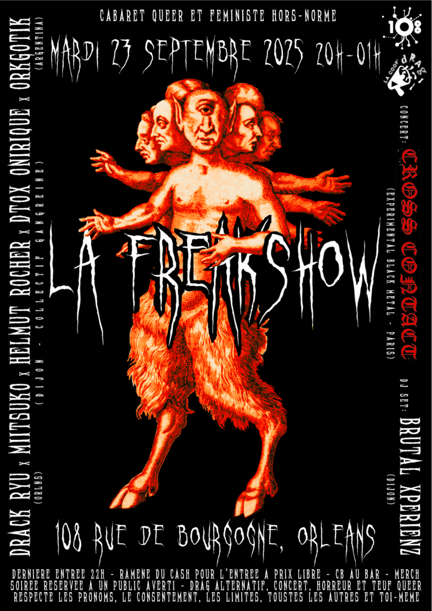 Affiche officielle pour la troisième édition de la Freakshow à Orléans.