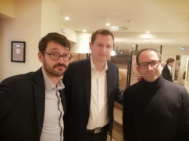 Le député Génération-s Emmanuel Duplessy, Baptiste Chapuis et Benoît Hamon